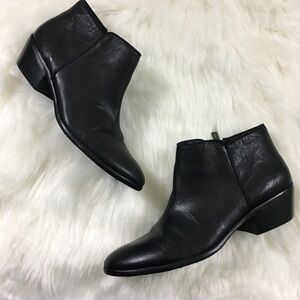 Sam Edelman Black Leather Petty Boots